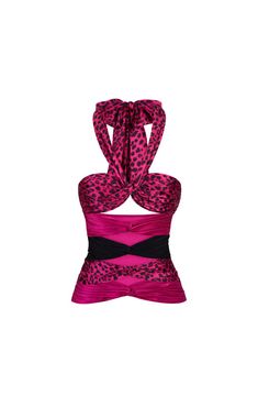 Preorder 7-14 business days Stolen Treasure - Crafted from 3 different limited deadstock satin fabric Hand-draped bralette-style bustier front 5 Signature Carat twists Hand-draped bodice back Adjustable halter tie strap around the neck Silk Satin Fabric Leopard Print matched with complimentary Hot Pink and Black Polka Dot Print matched with complimentary Earth Brown and Golden Brown Product Details: Professional Dry Clean Composition: Premium Silk Satin Proudly made in Thailand Made-to-measure s Y2k Sets, Silk Satin Fabric, Treasure Crafts, Earthy Outfits, Tumblr Fashion, High Fashion Outfits, Black Polka Dot, Polka Dot Print, Mood Board Fashion