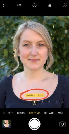 a woman's face is shown with the words natural light on it