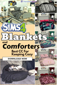 the covers and comforters are all different colors