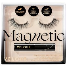 Magnetic Effortless Kit - No Trim No Measure Magnetic Lash Kit - Velour Lashes | Sephora Sephora Holiday, Lash Application, Lash Kit, Velour Lashes, Lash Style, One Percent, Eyelash Kit, Black Liquid, Lash Adhesive