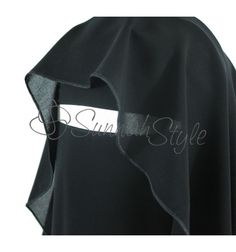 Extra Long Butterfly Niqab (Black) Solid Stretch Khimar, Butterfly Niqab, H Style, Niqab, Hijab Style, Hijab Fashion, Extra Long, Black