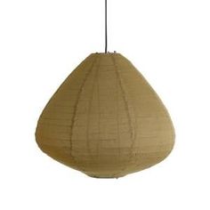 a brown paper lantern hanging from a black wire on a white background with clippings