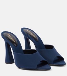 Dark Blue Heels, Elegant Shoes Heels, Name Dark, Heels Aesthetic, Fancy Shoes, Shoe Inspo, Blue Heels, Saint Laurent Shoes, Elegant Shoes