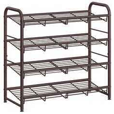 the four tiered rack is brown