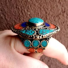 Brand New Handmade Turquoise, Red Coral And Lapis Lazuli Tribal Open Cuff Silver Statement Ring. 925 Stamped New To Poshmark? Use Referral Code Kimberlyn222 To Receive $10. Unique Turquoise Cuff Jewelry, Unique Multicolor Turquoise Cabochon Ring, Luxury Unique Turquoise Cuff Bracelet, Boho Rings Gold, Open Cuff Ring, Southwestern Style Cabochon Rings, Collectible, Unique Nickel-free Turquoise Cuff Bracelet, Sapphire Cocktail Ring, Rhinestone Fashion