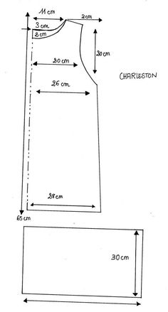 the size and measurements of a women's dress, with measurements for each piece