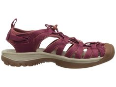 Keen Whisper Women's Sandals Rhododendron/Marsala Nylon Hiking Sandals With Arch Support, Hiking Sandals With Arch Support And Nylon Material, Breathable Synthetic Sandals For Hiking, Sporty Lightweight Sport Sandals For Outdoor, Sporty Lightweight Sport Sandals For Outdoor Activities, Durable Synthetic Sporty Sandals, Sporty Synthetic Sandals With Durable Design, Comfortable Synthetic Sport Sandals For Outdoor, Casual Synthetic Sandals For Hiking