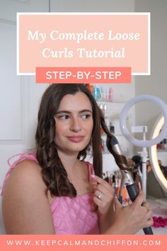 It’s actually easier than you might imagine to create everyday, loose curls with a curling iron. This guide will walk you through the process, step-by-step, to help you master loose curls with a curling iron. Austen Tosone, Keep Calm and Chiffon Curls Tutorial, Heat Protectant Hair, Barrel Curling Iron, Barrel Curls, Tight Curls, Hair Iron