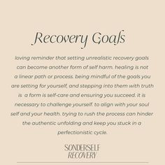 a poem describing recovery goals with an image of a woman's face in the background