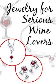 A fashionable addition to any look, our quality wine lover jewelry highlights your love for wine without being gaudy. Choose a necklace, earrings, a bracelet, or a set of all three. They are intricately designed to compliment your outfits without stealing too much of the spotlight. #WineWithLove #giftsforwinelovers