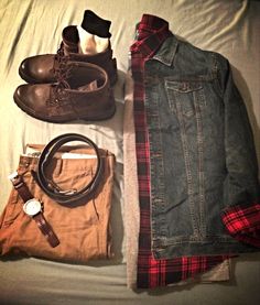 Men’s Rugged Summer Style, Men’s Rustic Fashion, Mens Fashion Rugged Country, Flannel Outfits Men Country, Rugged Button-up Fall Outerwear, Mens Flannel Outfit Country, Outdoorsmen Style, Country Mens Fashion, Lumberjack Style