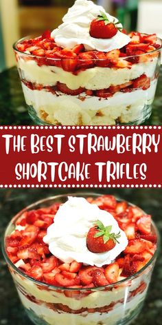 the best strawberry shortcake trifles