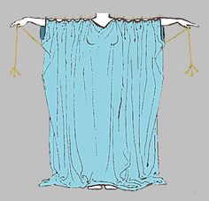 drawing of chiton -- I beg of you, visit this website. Costume Meduse, Biblical Costumes, Roman Clothes, Roman Dress, Greek Dress, Roman Costume, Rome Antique, Medieval Clothing, Historical Costume