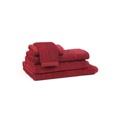 red towels stacked on top of each other