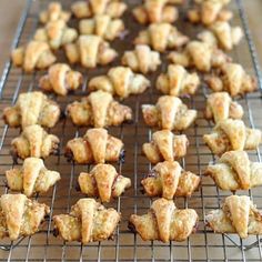 small pastries are cooling on a wire rack