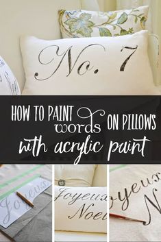 how to paint pillows with acrylic paint