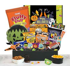 Amazon.com : Kids Halloween Basket - Halloween For Kids Includes Halloween Toys And Halloween Snacks, Tricks and Treats! Ideal for Kids 2-10 (Deluxe - 30pcs) : Grocery & Gourmet Food Kids Halloween Snacks, Kids Care Package, Pumpkin Decorating Kits, Halloween Snacks For Kids, Halloween Gift Baskets, Halloween Scavenger Hunt, Kids Gift Baskets, Halloween Baskets, Kids Treat