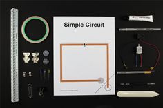 the electronic components are laid out on the table to be used for circuiting and disassembled