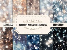 10 blurry white lights textures for photoshopping and texturing in different styles