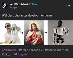 an image of the same character as jesus and other characters in different roles on twitter