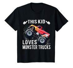 PRICES MAY VARY. This Kids Loves Monster Trucks is a Great Choice For Monster Truck Lover Kids, Perfect for Toddlers Boys and Girls. Lightweight, Classic fit, Double-needle sleeve and bottom hem Funny Kids Shirts Boys, Funny Kids Shirts, Kids Shirts Boys, Love Monster, Girls Gift, Monster Truck, Funny Kids, Girls Tshirts, Toddler Boys