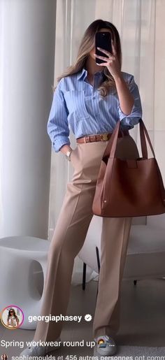 Modern Corporate Attire Women, Outfit Trabajo, Beige Hose, Smart Casual Women Outfits, Women Trousers, Corporate Attire, Business Outfits Women, Stylish Work Attire