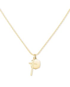 Keep a symbol of what's most meaningful to you close with the Davis Cross Charm Necklace in 18k Gold Vermeil. Featuring our symbolic cross and signature Davis charms, create a truly personal touch to your everyday outfits. Cross Charm Necklace, Double Band Rings, Necklace Extender, Vermeil Jewelry, Initial Jewelry, Demi Fine Jewelry, Engraved Items, Cross Charms, Metal Necklaces