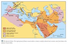 a map of the middle east showing the spread of islamic conflict between egypt and china