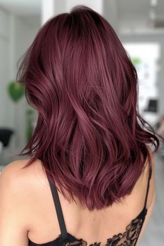 36 Cherry Cola Hair Ideas You Need To Try In 2024 Dark Brown Purple Hair, Red Cherry Hair, Cola Hair Color, Subtle Brown Highlights, Cherry Cola Hair Color, Cola Hair, Red Purple Hair, Purple Brown Hair