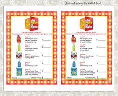 the price is right for each child's birthday party with this printable game