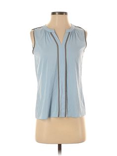 Calvin Klein Sleeveless Blouse Size: X-Small Tops - used. 97% POLYESTER, 3% SPANDEX | Calvin Klein Sleeveless Blouse: Blue Tops - Size X-Small Calvin Klein Sleeveless Spring Tops, Casual Sleeveless Tank Top By Calvin Klein, Casual Calvin Klein Sleeveless Tank Top, Calvin Klein Casual Sleeveless Tank Top, Calvin Klein Blue Tops For Spring, Calvin Klein Blue Tops For Summer, Klein Blue, Small Tops, Sleeveless Blouse