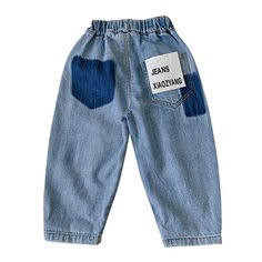 Mqtime Spring Fall Kids Boys' Clothes Baby Elastic Denim Trousers for Toddler Children Boy Clothing Outer Wear Jeans Pants 2-10 Years Spring Baby Boy, Patchwork Fashion, Children Boy, Elastic Waist Jeans, Autumn Pattern, Boys Denim, Boy Clothing, Outer Wear, Spring Baby