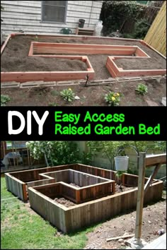 an image of garden beds made out of wood