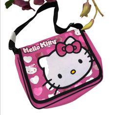 Hello Kitty Bag New Hello Kitty Print School Bag, Rectangular, Hello Kitty Print School Bag, School Bag With Hello Kitty Print, School Bags With Hello Kitty Print, Rectangular Shape, Cute Cat Design Satchel Bag, Cute Cat Design Rectangular Shoulder Bag, Cute Hello Kitty Rectangular Shoulder Bag, Trendy Hello Kitty Pouch Bag, Cute Hello Kitty Shoulder Bag For Travel