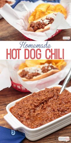 this homemade hot dog chili recipe is so good and easy to make