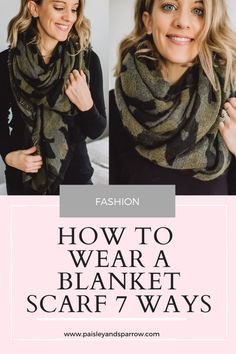 How To Wear An Oblong Scarf, How To Wear A Wool Scarf, How To Wear Winter Scarf, Infinity Scarf How To Wear, How To Scarf Wrap, How To Wrap A Scarf, Large Scarf Outfit, How To Wear A Scarf Around Your Neck