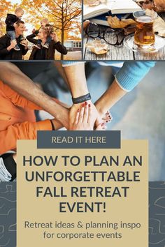 Working in corporate America often involves planning a big corporate retreat, annual meeting or professional development event. Consider this blog your new guide for how to plan the best fall retreat! Whether you’re looking for retreat themes or ideas to help enhance professional goals or foster team bonding with a business perspective, Reunion Stay’s latest blog unpacks tips and tricks for planning the ultimate fall retreat. Click to read the blog and get inspired! #retreatideas #fallretreat Retreat Planning, Glamping Inspiration, Retreat Themes, Diy Tent, Retreat Ideas, Team Bonding, Fall Getaways, Event Planning Tips, Corporate Retreat