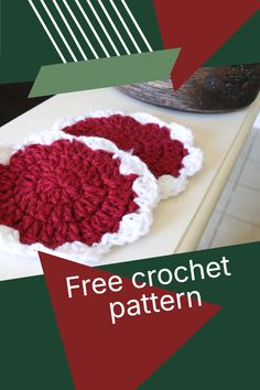 Christmas crochet coasters