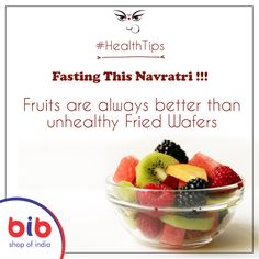 #HealthTips : Fasting This #Navratri !!! Revitalize your body with Fruits rather than choosing unhealthy Fried Wafer... Fasting Quotes, Fast Quotes, Health Quotes Inspirational, Eat Fruit, Fruit Salad, Health Tips, Motivational Quotes, Inspirational Quotes, Salad