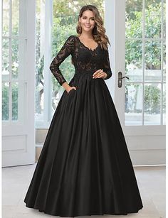 Evening Gown Black, Prom Dresses Sparkly, Sparkly Prom Dresses, Floral Prom Dresses, Evening Dresses Online, Gown Black, Cheap Evening Dresses, Dresses Quinceanera, Black Dress Formal