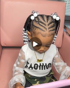 Two Braided Ponytails For Kids Black, Toddler Braid Styles Natural Hair, Lil Girl Hairstyles Black Natural, Kids Braids Natural Hair, Kiddie Braid Styles, Infant Braids, Braided Toddler Hairstyles Black, Little Black Girls Hairstyles Braids Kids