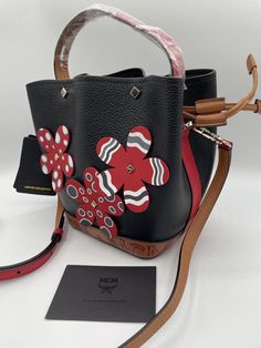 Mini Bucket, Floral Applique, Leather Shoulder Bag, Unique Pieces, Bags Handbags, Cycling, Limited Edition, Shoe Accessories, Bag Lady