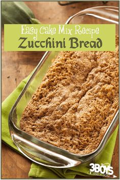 Start with a package of spice cake mix and add shredded zucchini for a "busy mom" version of sweet zucchini bread! #zucchinibread #easybreadrecipe #cakemixrecipes #3boysandadog Easy Cake Mix Recipes, Bread Zucchini, Easy Zucchini Bread Recipes, Recipes Zucchini, Chocolate Zucchini Cake, Lunch Healthy, Bread Easy