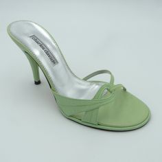 New With Box Condition Size: 8 Color: Green Material: Leather Made In: Spain Heel Height: 3.5" Elegant Green Slip-on Heels, Formal Green Synthetic Heels, Green Slip-on Evening Heels, Green Slip-on Heels For Formal Occasions, Green Evening Slip-on Heels, Green Kitten Heels, Mint Green Shoes, David Green, Green Heels