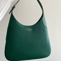 Work Twice Kate Spade Leather Shoulder Bag. Currently Sold Out. Color- Deep Jade (Green) Original Price $399 Elegant Green Hobo Shoulder Bag, Elegant Green Hobo Bag With Double Handle, Elegant Green Hobo Bag With Detachable Handle, Elegant Green Top Handle Hobo Bag, Elegant Green Satchel Hobo Bag, Elegant Hobo Bag With Removable Pouch For Errands, Elegant Green Bags For Errands, Luxury Green Crossbody Hobo Bag, Luxury Green Hobo Bag With Detachable Handle