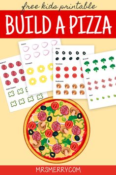 the printable pizza worksheet is perfect for kids to practice their math skills