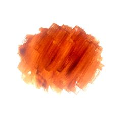 an orange substance is shown in the middle of a white background and has been drawn with watercolors