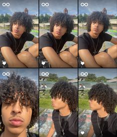 Young Black, Curly Hair Cuts, Cute Selfie Ideas, Hairstyles Haircuts, Funny Stickers, Hair Cuts, Hair Styles