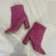 Pink Sam Edelman Booties Perfect For Fall! Worn Once For An Event, Size 9 Sam Edelman Shoes, Sam Edelman, Bootie Boots, Ankle Boots, Women Shoes, Boots, Pink, Women Shopping, Color