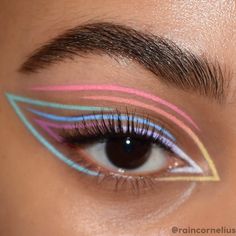 Sour Candy | AROS Colour Eyeliner Looks, Colourful Eyeliner Looks, Coloured Eyeliner Looks, Colourful Eyeliner, Colour Eyeliner, Coloured Eyeliner, Eyeliner Inspo, Colorful Eyeliner, Eyeliner Set